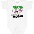 thumbnail image 3 of Inktastic Turnip the Music Partying Vegetables Boys or Girls Baby Bodysuit, 3 of 5