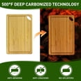 thumbnail image 3 of Bamboo Cutting Boards for Kitchen Non Toxic Solid Wood Chopping Board Non Plastic Wooden Cutting Boards Small Fruit Meat Charcuterie Board Hardwood Cutting Board Set Bread Chauratri Serving Boards, 3 of 3