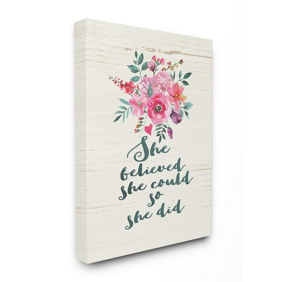 The Stupell Home Decor Collection She Believed Wall Art