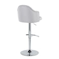 thumbnail image 6 of LumiSource Chrome Metal, Light Grey Fabric Ahoy Adjustable Barstool - Set of 2, 6 of 6