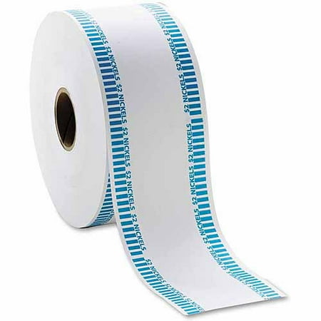 Automatic Coin Flat Wrapper Roll - MMF Industries Automatic Coin Flat Wrapper Rolls, Nickels, 1900 Wrappers/Roll