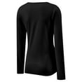 thumbnail image 3 of Womens Long Sleeve Scoop Neck Tops Casual Slim Fitted Basic Shirts, 3 of 5