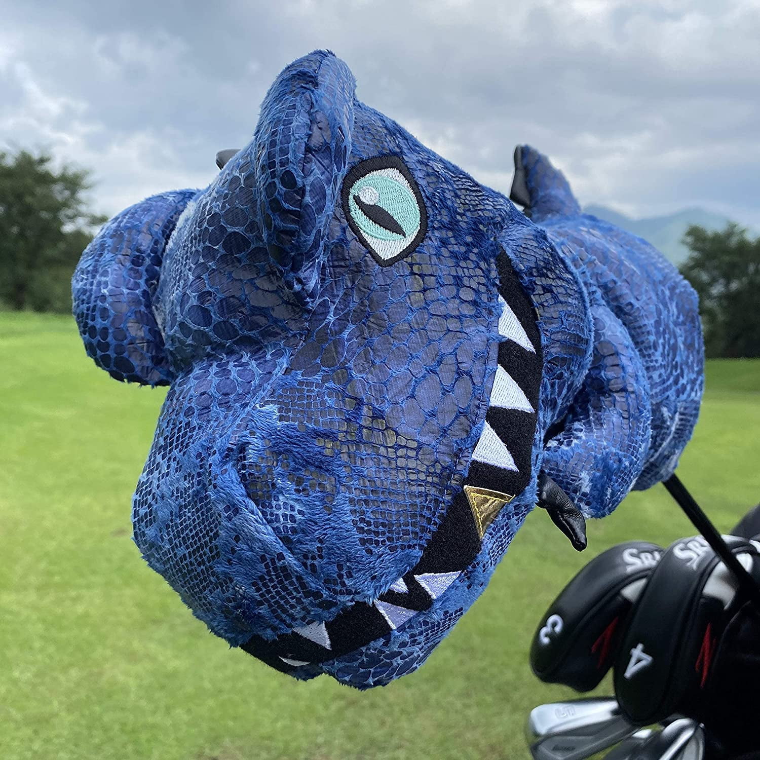 T-Rex Golf Head Cover Dinosaur Driver Headcover (Blue)