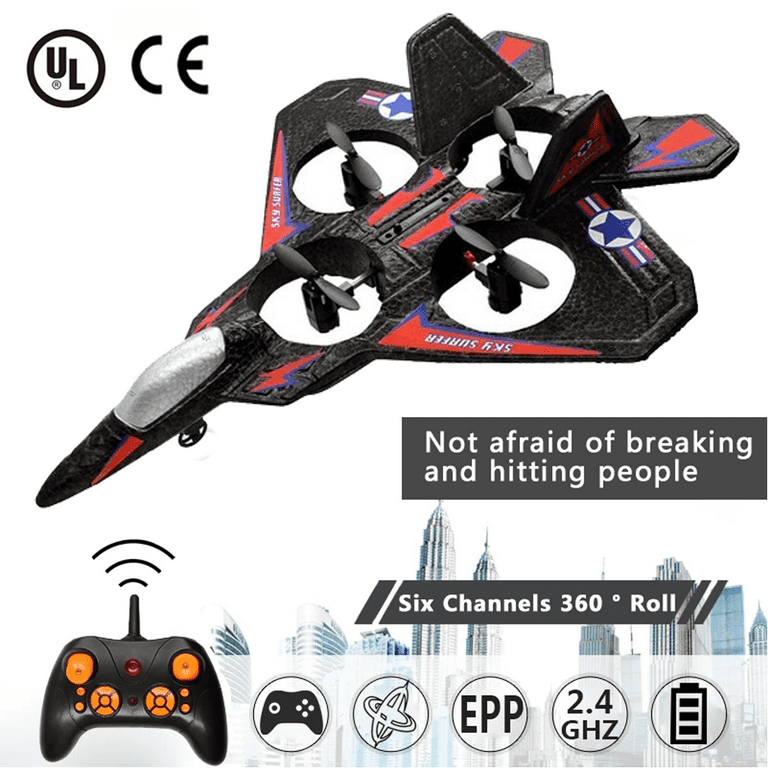 2022 Upgraded Version Phantom RC Airplane Fixed Wing Drone Model Aircraft  Electric RTF EPP Foam Phantom Remote Control Fighter Quadcopter Glider  Plane Aircraf 