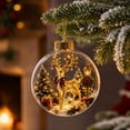 thumbnail image 3 of Glowing Christmas Story Ornament, Light-Up Mini Holiday Scene with Warm LED Light, Festive Keepsake Gift for Home Christmas Party Decoration, 3 of 8