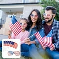 thumbnail image 6 of TNOBHG Usa Flag Sunglasses 1/5/24pcs Independence Day Glasses Flag Set White Blue Star Striped Pattern Shutter Glasses American Flag 4th of July Party, 6 of 8