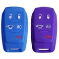 thumbnail image 1 of Dobrev 5 Button Silicone Rubber Cover Keyless Entry Fob Case Skin Protector Holder For Dodge Ram Truck 2019 2020 2021 2500 3500 5500 Key   purple and blue, 1 of 4