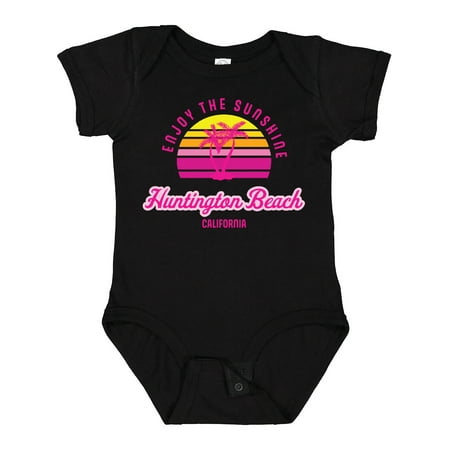 

Inktastic Summer Enjoy the Sunshine Huntington Beach California Pink Gift Baby Boy or Baby Girl Bodysuit