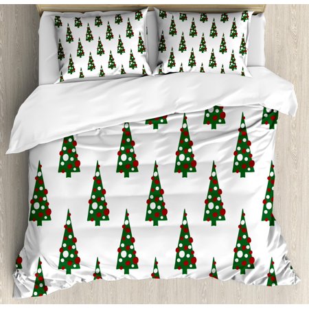 Geometric Duvet Cover Set Christmas Tree Pattern Celebration
