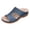 Navy, variant on Rokment Women's Orthopedic Wedges Arch Support Slip on Dress Sandals Comfortable Fashion Casual Leather Platform Walking Slides Slippers for Beach Summer AG Size 6