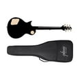 thumbnail image 3 of Monoprice 66SB DLX Plus Mahogany Electric Guitar with Gig Bag, Black, 6 Strings, Single‑Cutaway Solid Body - Indio Series, 3 of 6