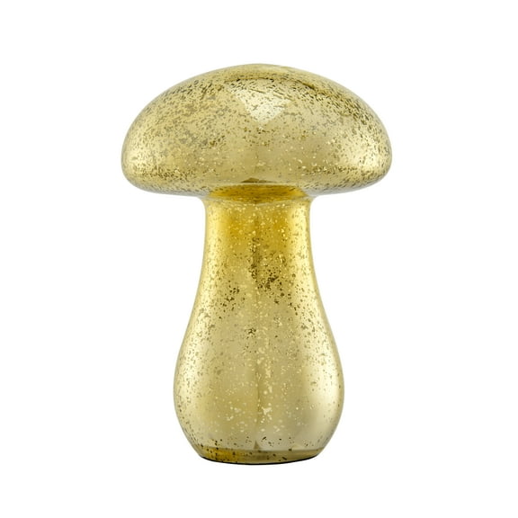 Alloya Mushroom Decorative Accent Metal Tabletop Sculpture Nature Figure - Gold