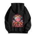 thumbnail image 6 of Hoodies for Women Black Women's Oversized Print Hoodie Casual Loungewear Long Sleeve Womens Sweatshirt L, 6 of 6