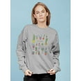 thumbnail image 2 of Cactus Collage Stencil Art Sweatshirt Women -Image by Shutterstock, Female Large, 2 of 4