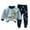 Light Blue, variant on Vunhao Toddler Boys and Girls Outfit Sets, Long Sleeve Crewneck Thermals and Cute Print Sleepants Cotton Boys and Girls 2Pc on Sale Light Blue Size 6M-6T