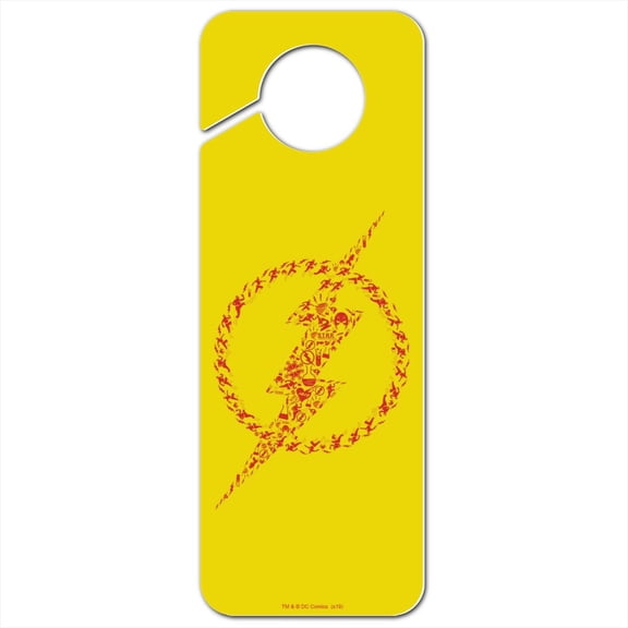 The Flash Flash Icons Logo Plastic Door Knob Hanger Sign
