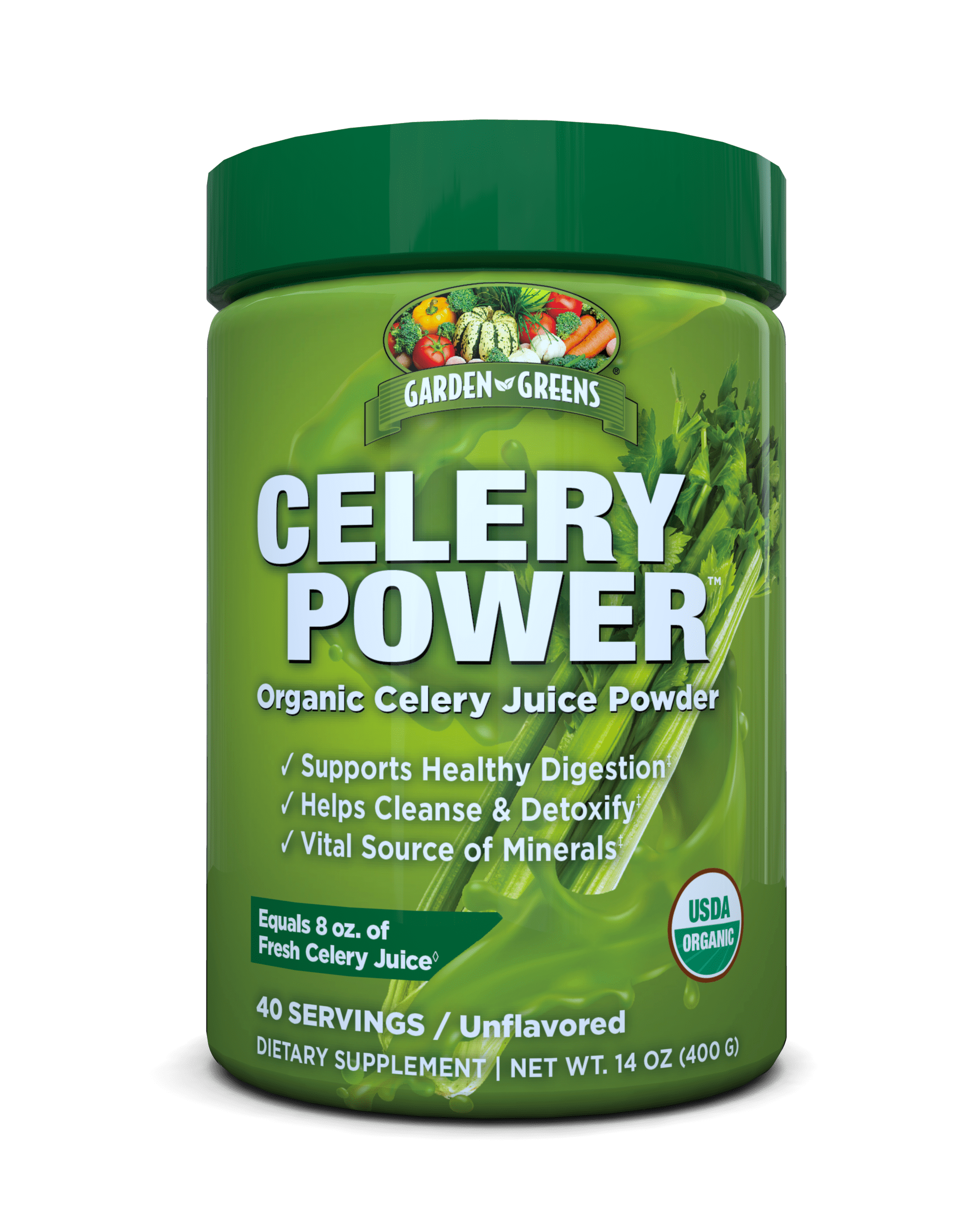 Garden Greens Celery Power Organic Celery Juice Powder, Unflavored