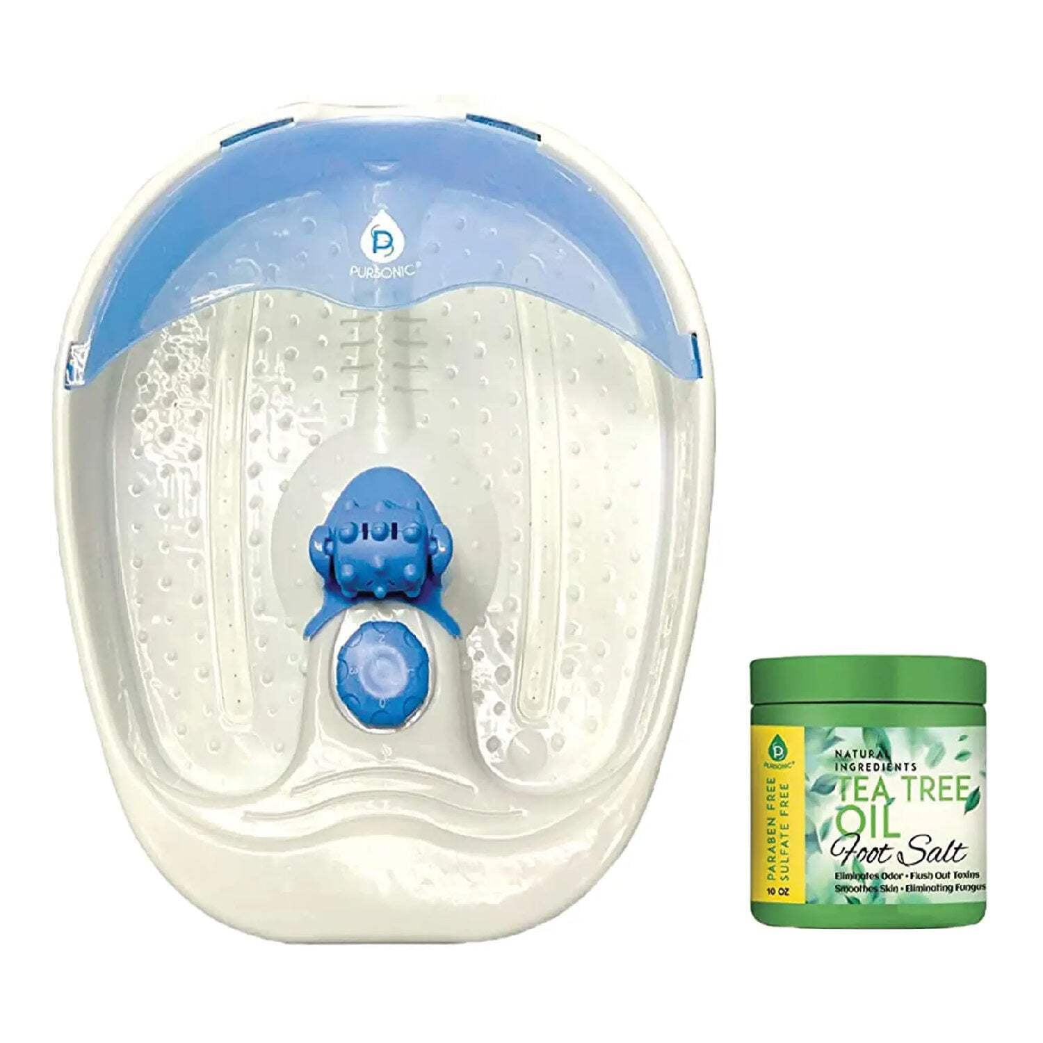 Pursonic HMG700PK Foot Spa Bath Massager with Tea Tree Oil Foot Salts, Pink