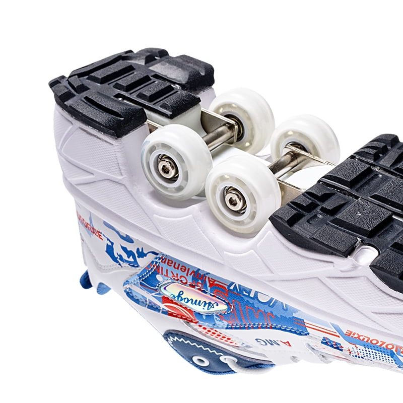 Roller Skates for Women Men, Shoes with Wheels for Girls, Kick Rollers Shoes Retractable for Boys, Adult Parkour Quad Roller Shoes, Inline Skates Children's Outdoor Skates