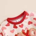 thumbnail image 6 of Okbabeha Toddler Girl Valentine's Day Outfits Heart Long Sleeve Sweatshirt Flare Pants Set Cute 2 Piece Clothes, 6 of 8