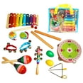 thumbnail image 2 of WSBDENLK Ensemble de Jouets d'Instruments de Musique 14 Pcs Ensemble d'Instruments de Percussion pour Enfants Cadeaux d'Enseignement Liquidation d'Automne pour Enfants, 2 of 8