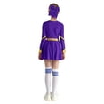 thumbnail image 2 of Kaerm Girls Sparkle Long Sleeve Cheerleading Dance Dresses Halloween Fancy Party Dress Up Dark Purple 6, 2 of 7