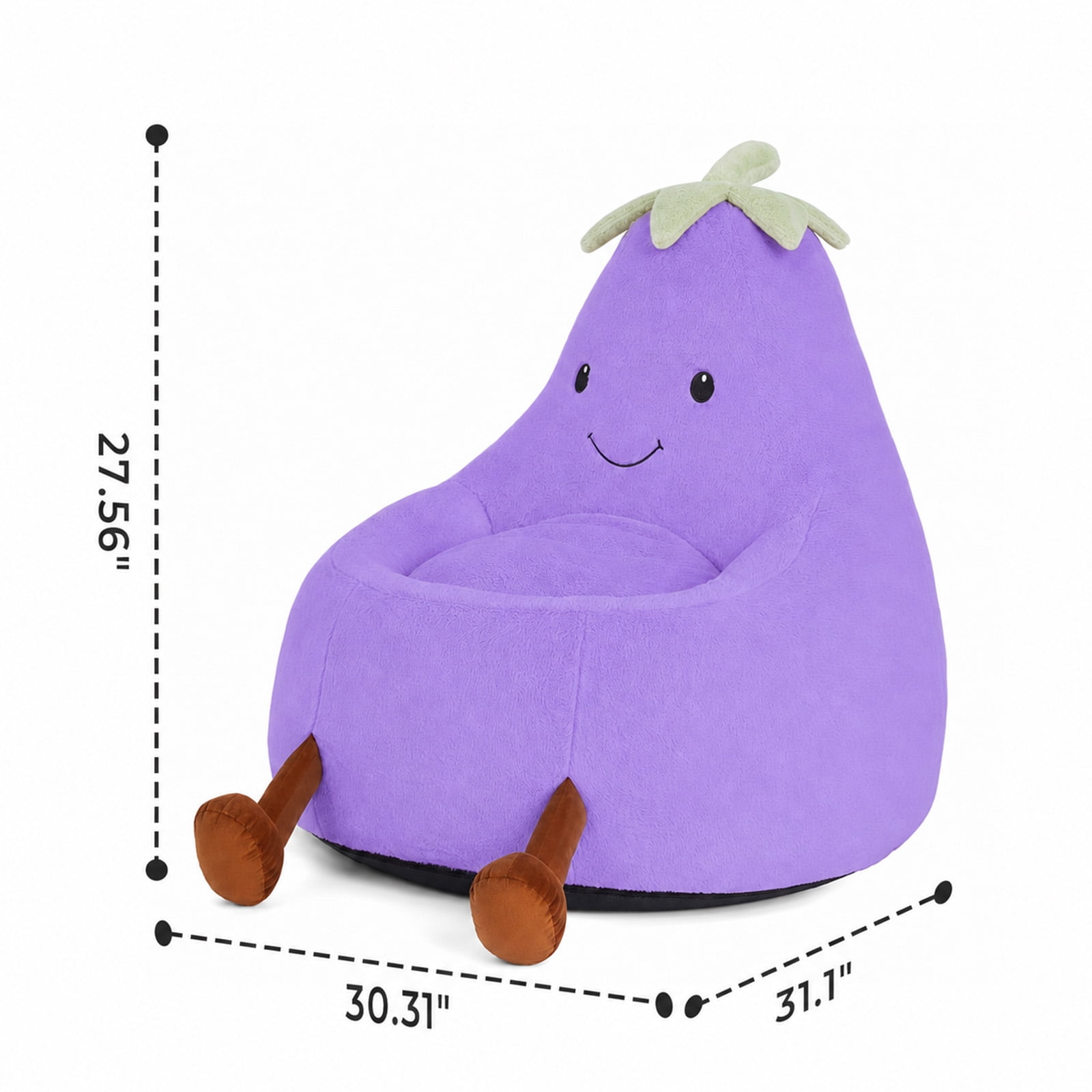 Alvantor Kids Bean Bag Chair, Stuffed Toddler Couch with Artificial Rabbit Fur Cover for Teens & Kids, Comfy Lazy Sofa Chair for Reader, Living Room, Bedroom