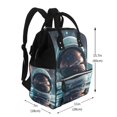 thumbnail image 2 of Fotbe Astronaut Helmet Reflections Mochila Maternidad - Lona de Sarga Impermeable, Mochila de Pañales de Gran Capacidad con Múltiples Bolsillos y Correas Ajustables, 2 of 6