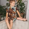 thumbnail image 4 of Balery Animal Filled Noahs Ark Conjunto de Pijama Infantil de Manga Corta con Estampado – Ropa de Dormir de Algodón Suave-Large, 4 of 6