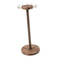 thumbnail image 4 of Soporte de exhibición de joyería Fernando Organizador de pie de madera 12 ganchos Oscuro, 4 of 8