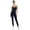 Navy Blue, variant on Women Ribbed Workout Unitard Sleeveless U-Back Scrunch Butt-Lifting Jumpsuit Yoga Sports Bodysuit Light Green M