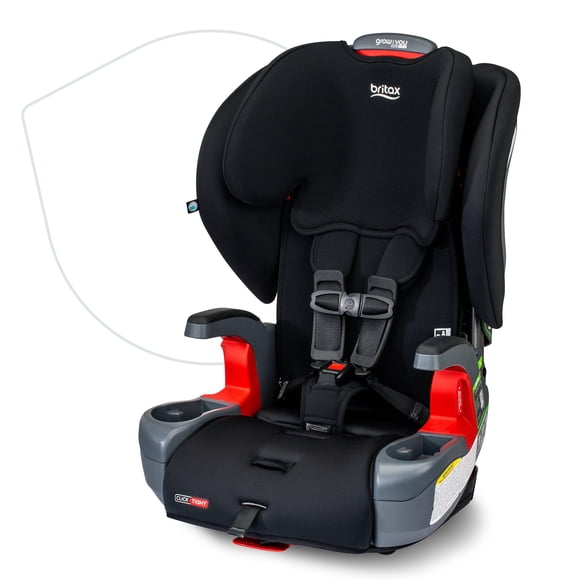 Britax Grow with You ClickTight Harness-2-Booster Car Seat, 2-in-1 High Back Booster, Black Contour