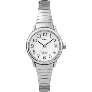 Timex Women's Easy Reader Date Silver Watch, 25mm