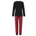 thumbnail image 3 of Argulvti Family Matching Christmas Pajama Set, Reindeer Letter Printed Long Sleeve Tops Elastic Waist Pants 2 Pcs Set, 3 of 7