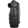 thumbnail image 3 of ABSOLUTE FOOTWEAR Childrens Kids Juniors Girls Slip On Buckled Faux Leather Heeled School College Formal Smart Shoes - Black - US Child 3, 3 of 7