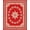 Red, Pattern 2, variant on ODIKA 4'x6' Machine Washable Non-Slip Area Rug, Elegant Blooming Petal Arrangement With Artistic Swirling Motifs High Traffic Rug, Red, 466941