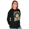 thumbnail image 4 of Boho Celestial Dreamer Sun Face Women's Long Sleeve T Shirt Brisco Brands S, 4 of 5