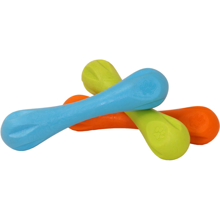 WEST PAW Zogoflex Rumpus Dog Chew Toy (Small, Tangerine) & Zogoflex Hurley  Dog Bone Chew Toy (Small, Aqua) – Floatable Pet Toys for Aggressive