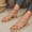 Brown, variant on Womens Suede Cross Woven Flat Sandals, Casual Grass Toe Summer Beach Shoes, Comfortable Versatile Commuting Sandals for Vacation Daily Wear