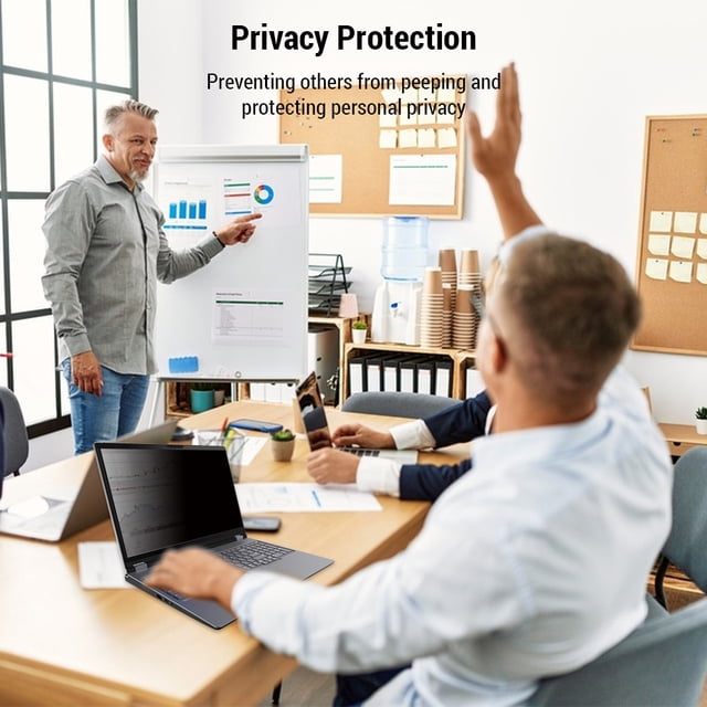 yeacher Magnetic Privacy Screen Protector for 13.3" 16:9 Laptops, PET Material, 0.45mm Thickness, Easy Installation, Anti-Spy Protection