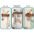 thumbnail image 4 of FKS LIFE Wall Mounted Coat Rack with Shelf Modern Coat Rack Wall Mount with Storage Entryway Shelf with 5 Hidden Metal Hooks for Living Room Bathroom Kitchen Bedroom, 4 of 9