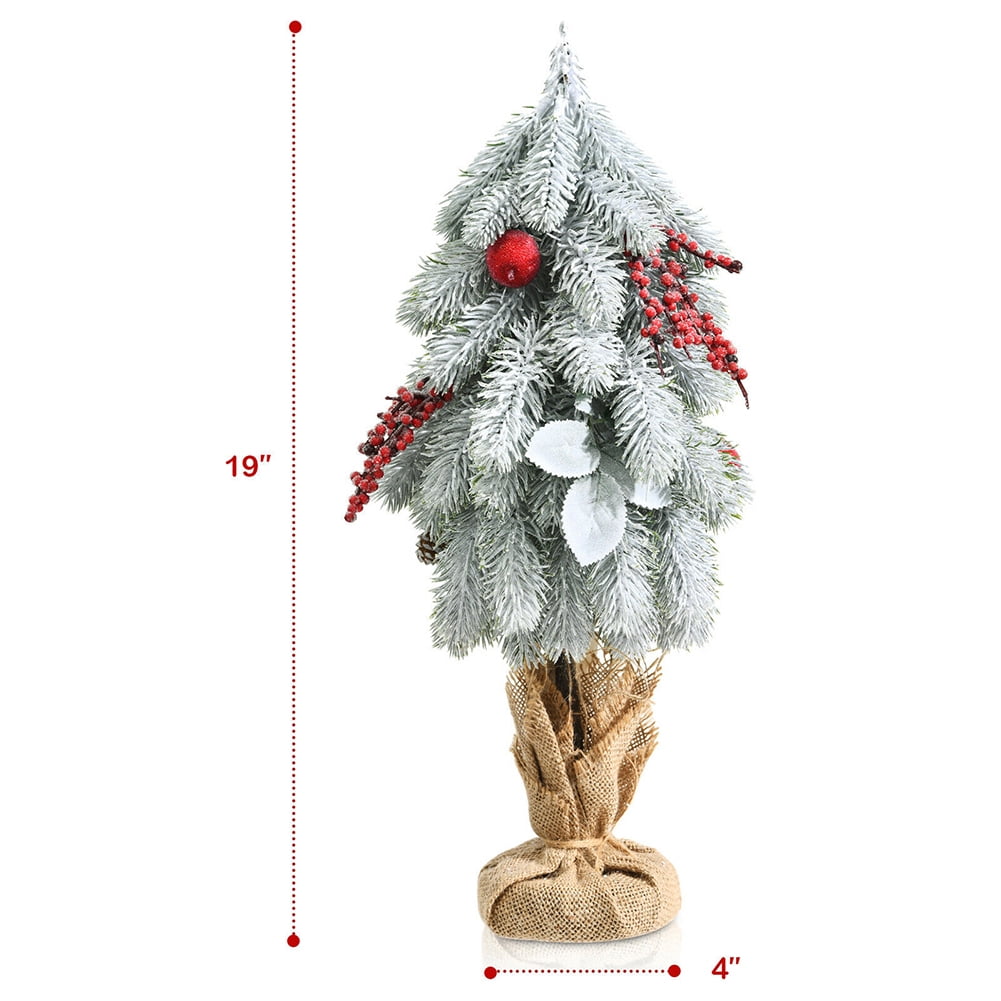 Kadyn 19" Tabletop Christmas Tree, Artificial Christmas Tree for Christmas Decorations, Home, Kitchen, Dining Table, Mini Christmas Pine Tree with W/pine Cones & Red Berrie, White Kadyn 19" Tabletop Christmas Tree, Artificial Christmas Tree for Christmas Decorations, Home, Kitchen, Dining Table, Mini Christmas Pine Tree with W/pine Cones & Red Berrie, White