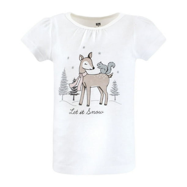 Hudson Baby Infant Girl Short Sleeve T-Shirts, Girl Daddy