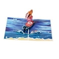 thumbnail image 1 of Tarjetas de Navidad Tarjetas de Feliz Año Nuevo Tarjeta de felicitación única y divertida de Año Nuevo para Surf santa, 1 of 8