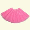 thumbnail image 4 of Zwiiyzr 2024 3-9Y Toddler Girls Tulle Tutu Skirt Glitter Sequein Layered Mesh Skirts With Stars Gift for Girls Pink, 4 of 5