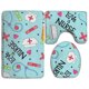 thumbnail image 1 of Juego de alfombras de baño 3 piezas ABPHQTO Amo a una enfermera azul caprichoso, 1 of 2
