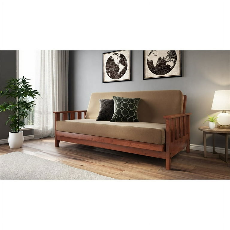 Wall outlet hugger futon