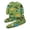 Green, variant on Boys Girls 2 Piece Fall Clothes Set Button Shoulder Sweatshirt Pants Kids Thermal Underwear Sets Print Fall Winter Sleepwear, Green, 3 Years