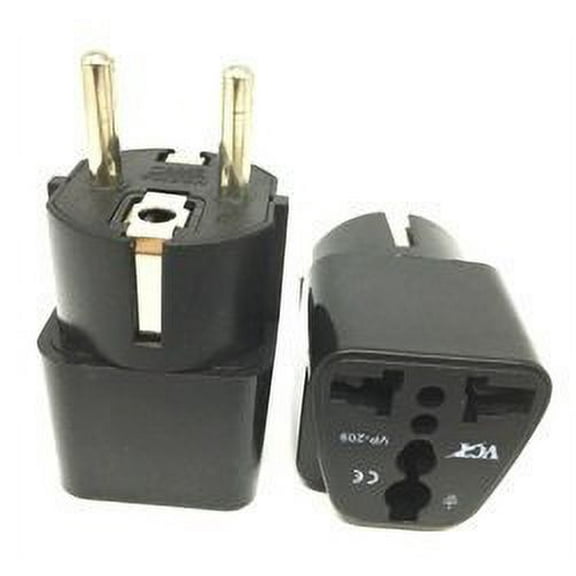 VP-109B Universal Plug Adapter for USA to Germany, France, Europe, Russia & more CE Certified - RoHS Compliant