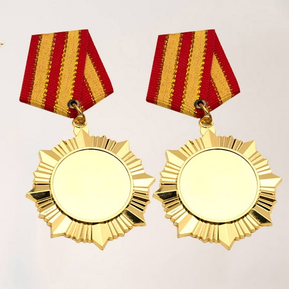 NICEXMAS Championship Medals Round Shape Metal 2Pcs 2.4In